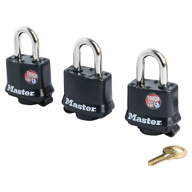 Set 3 candados laminados arco corto 40 mm