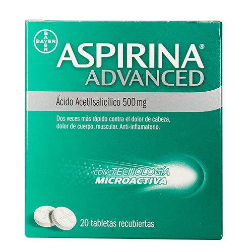 ASPIRINA ADVANCED 500 MG X 20 TAB