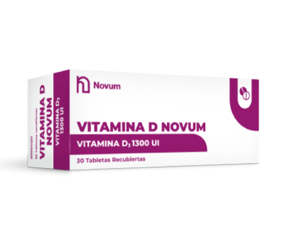 VITAMINA D NOVUM 1300 UI X 30 TABLETAS
