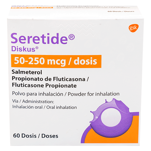SERETIDE DISKUS AEROSOL 50MCG /250 MCG