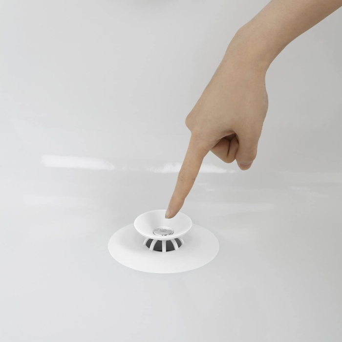 COLADOR PARA DESAGUE MODELO FLEX COLOR BLANCO MARCA UMBRA (028295467971)