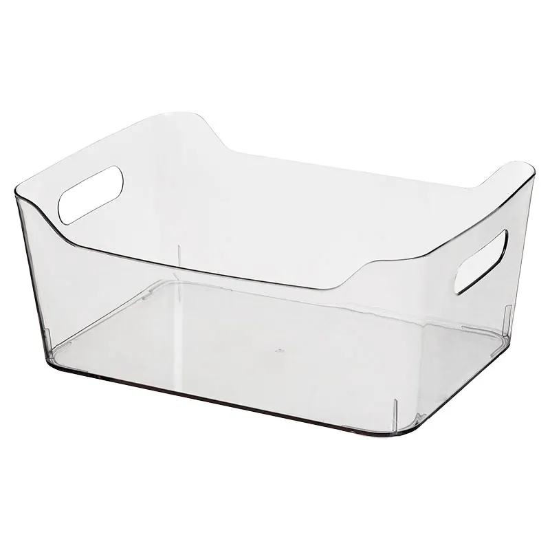 Organizador acrílico con asas laterales transparente 32 x 24 x 14.5 Basic Living