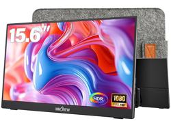 InnoView Portable Monitor 15.6 1080P for Laptop with Storage Ba