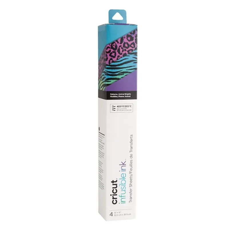 CRICUT HOJA DE TRANSFERENCIA INFUSIBLE INK – ANIMAL BRIGHTS – 4 HOJAS