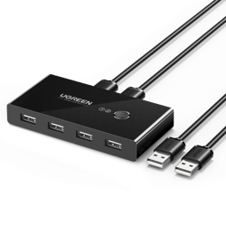 Hub KVM UGREEN US216 DE 2 Entradas Y 4 Salidas USB-A 480MBPS US