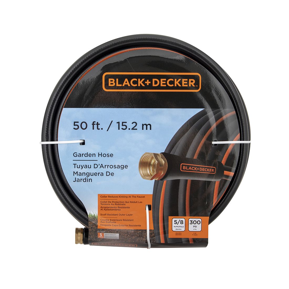 Manguera negra 5/8in Black&Decker 15.2m