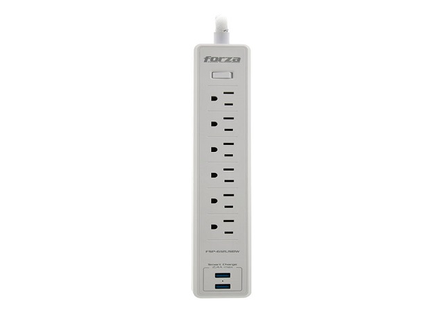 REGLETA PROTECCION DE TENSION FORZA USB 120V (FSP-512USBW)
