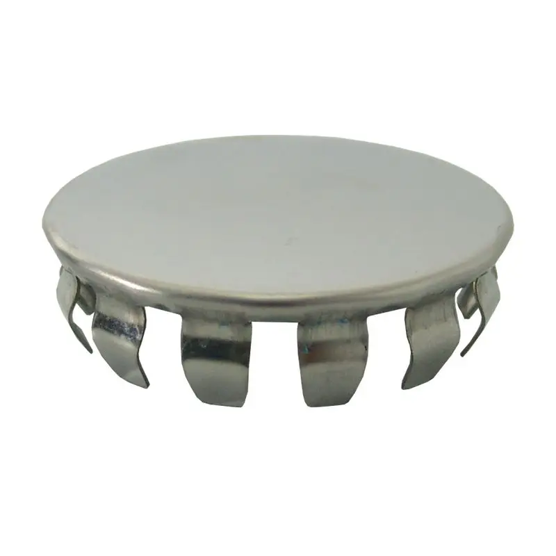 Tapón cubre taladros a presión de acero inoxidable para lavamanos 1 - 1/2"