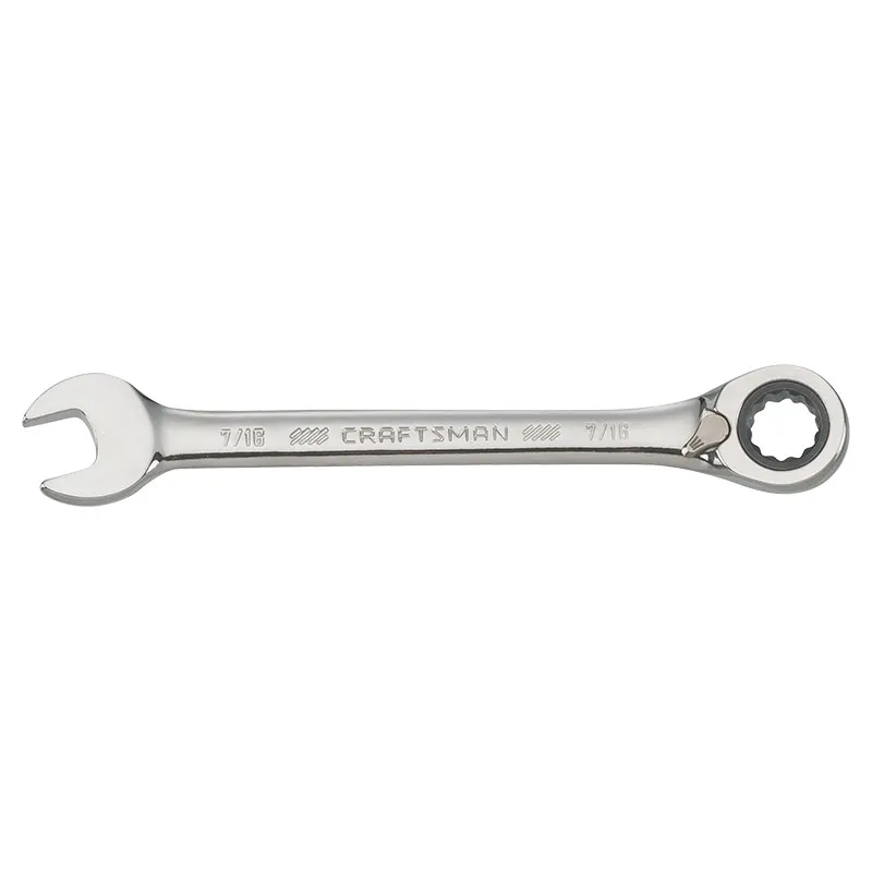 Llave combinada 7/16" con ratchet reversible 72 dientes