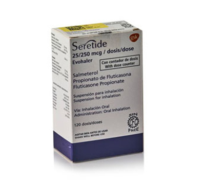 SERETIDE INHALADOR 25/250 MCG 120 DOSIS