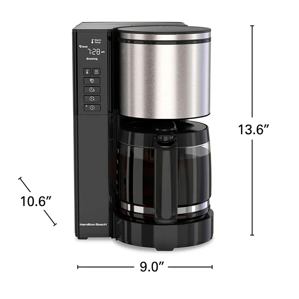 Cafetera Hamilton Beach 12 tazas con sabor premium