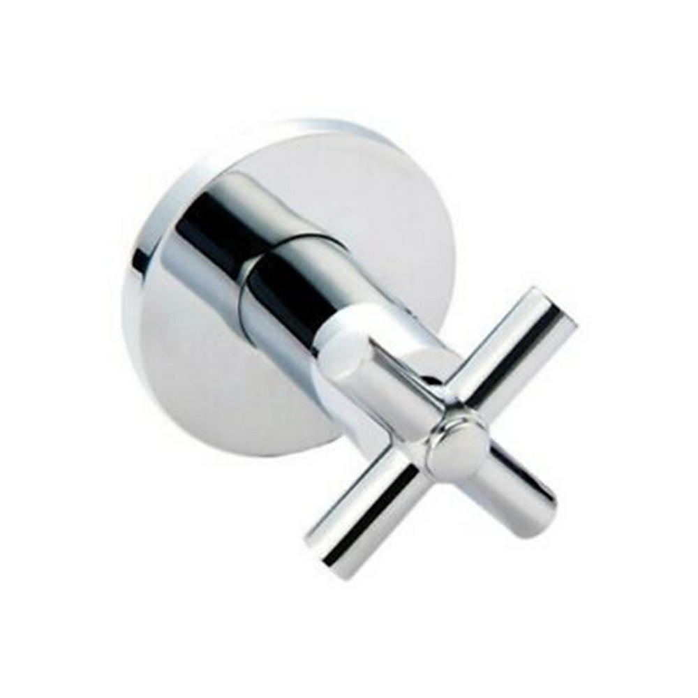 Llave de ducha de empotrar tipo cruceta cromo pulido