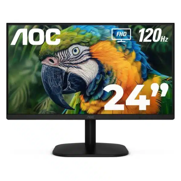 Monitor AOC 24B35H3 24 Pulg Plana Full HD 1920 X 1080 120HZ IPS LED Adaptive Sync HDMI / VGA / 3.5MM – Negro