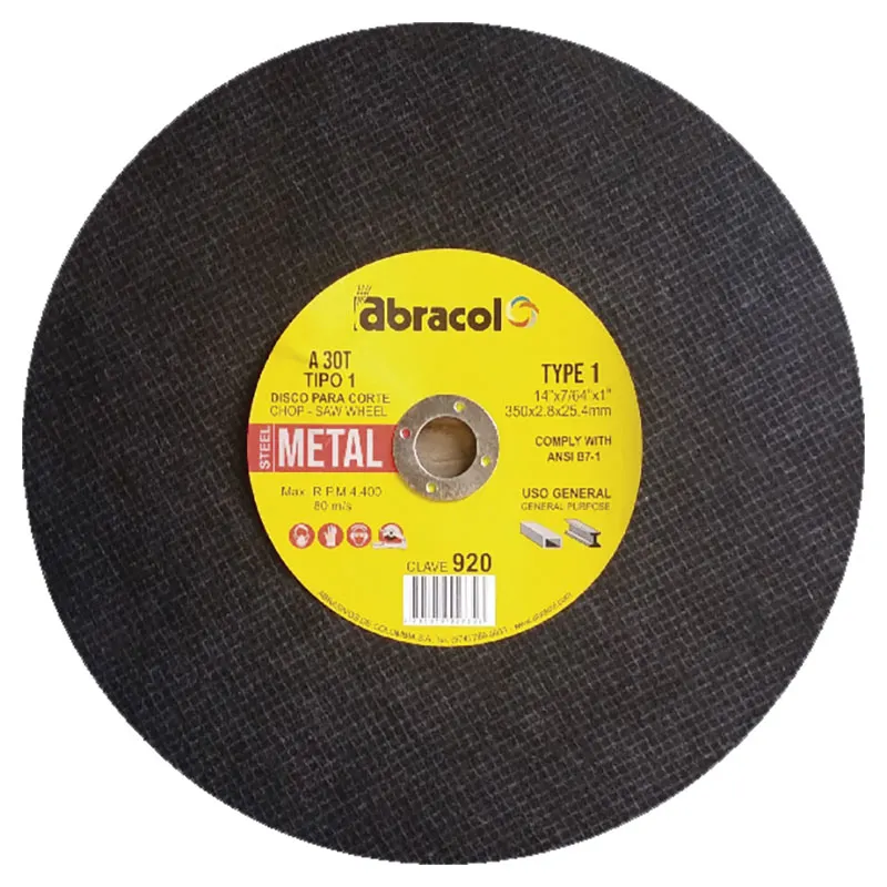 Disco de corte de metal 14" DT1 A30T