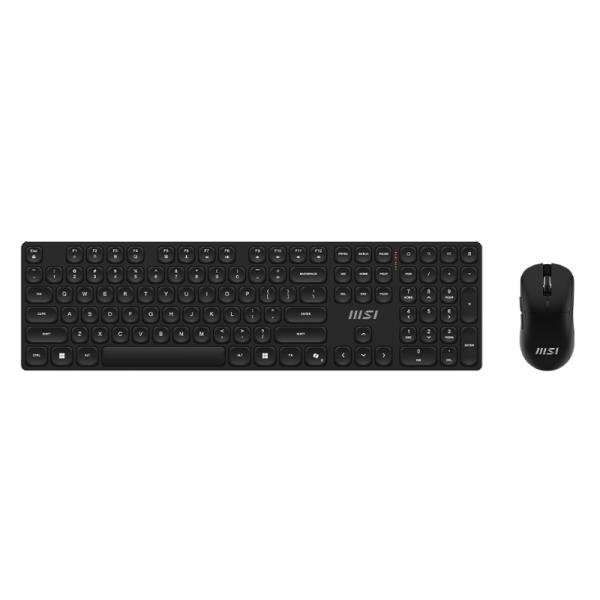 Teclado y Mouse MSI Forge K210 W 2.4 GHZ Ingles Inalámbrico – Negro