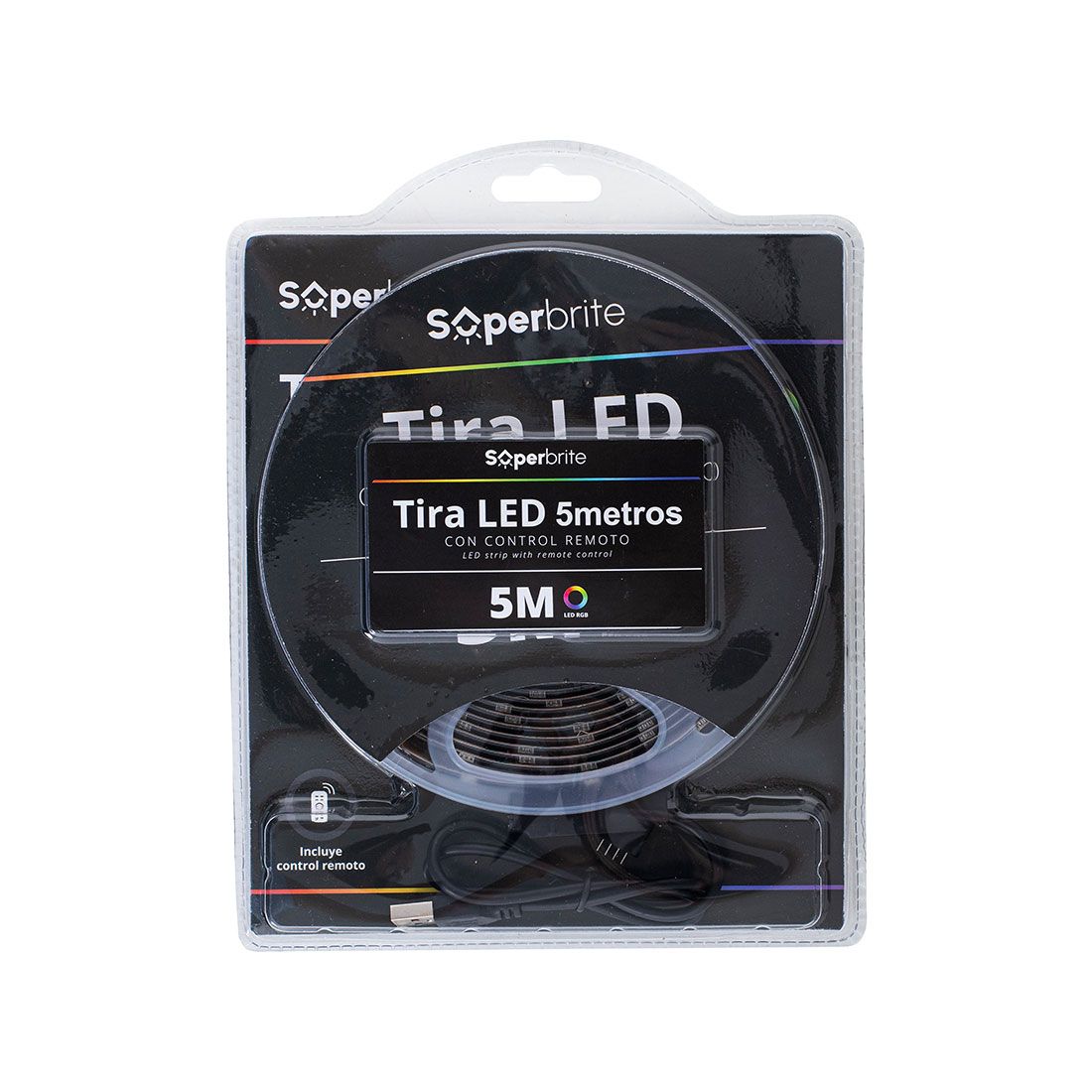 Tira led control remoto 5m