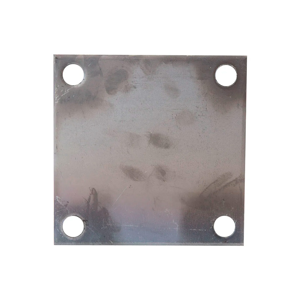 Placa de sujecion de hierro 12 x 12 cm 3-16 con perforaciones