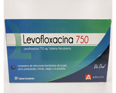 Levofloxacina Adiuvo, 750 mg, 1 tableta recubierta