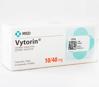 VYTORIN 10MG/40MG TABLETAS VIA ORAL