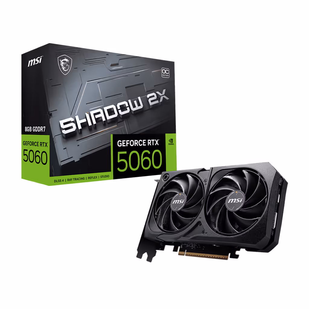 TARJETA DE VIDEO MSI RTX 5060 8GB SHADOW 2X
