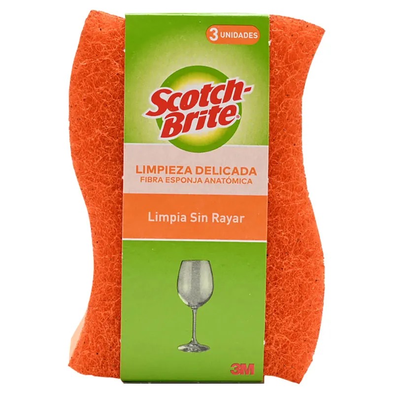 Fibra cocina cero rayas set 3 uds naranja