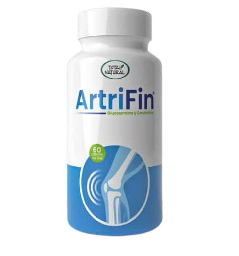 Total Natural Artrifin glucosamina y condoitrina 900mg 60 cápsulas