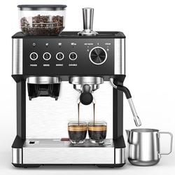 Electactic Espresso Machine with Grinder, 15 Bar Expresso Coffe