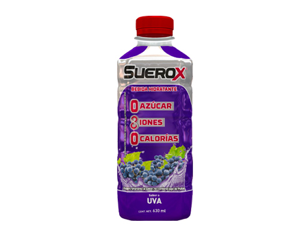 Suerox Bebida Hidratante Sin Azúcar Uva 630 ml