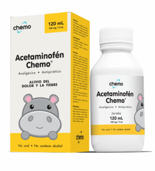 Acetaminofen CHEMO 120mg/5ml, frasco 120 ml