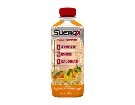 Suerox Bebida Hidratante Sin Azúcar Naranja 630 ml
