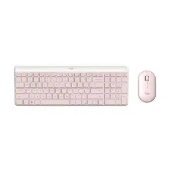 Teclado y Mouse Logitech MK470 Slim Combo Membrana 2.4 GHZ Inglés Inalámbrico – Rosado