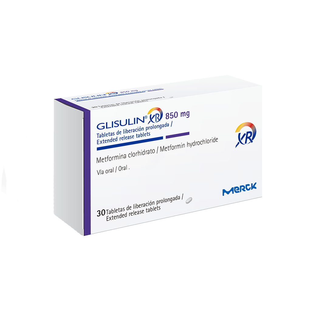 Glisulin XR 850 mg 30 tabletas