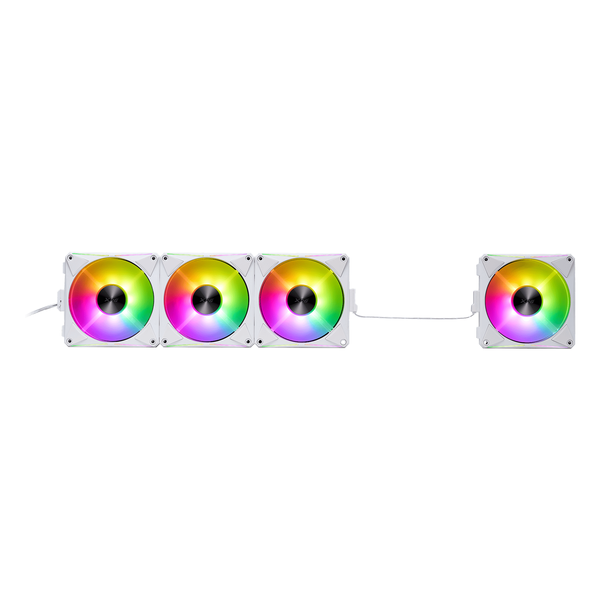 VENTILADOR XPG HURRICANE MAG 120 ARGB PWM – 4PACK – BLANCO