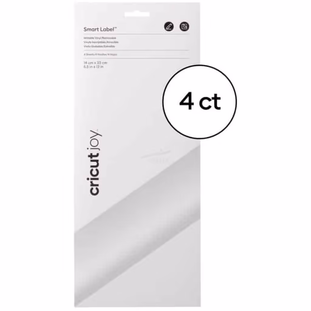 CRICUT VINIL SMART HOJA ETIQUETA GRABABLE – BLANCO – 4 HOJAS – REMOVIBLE