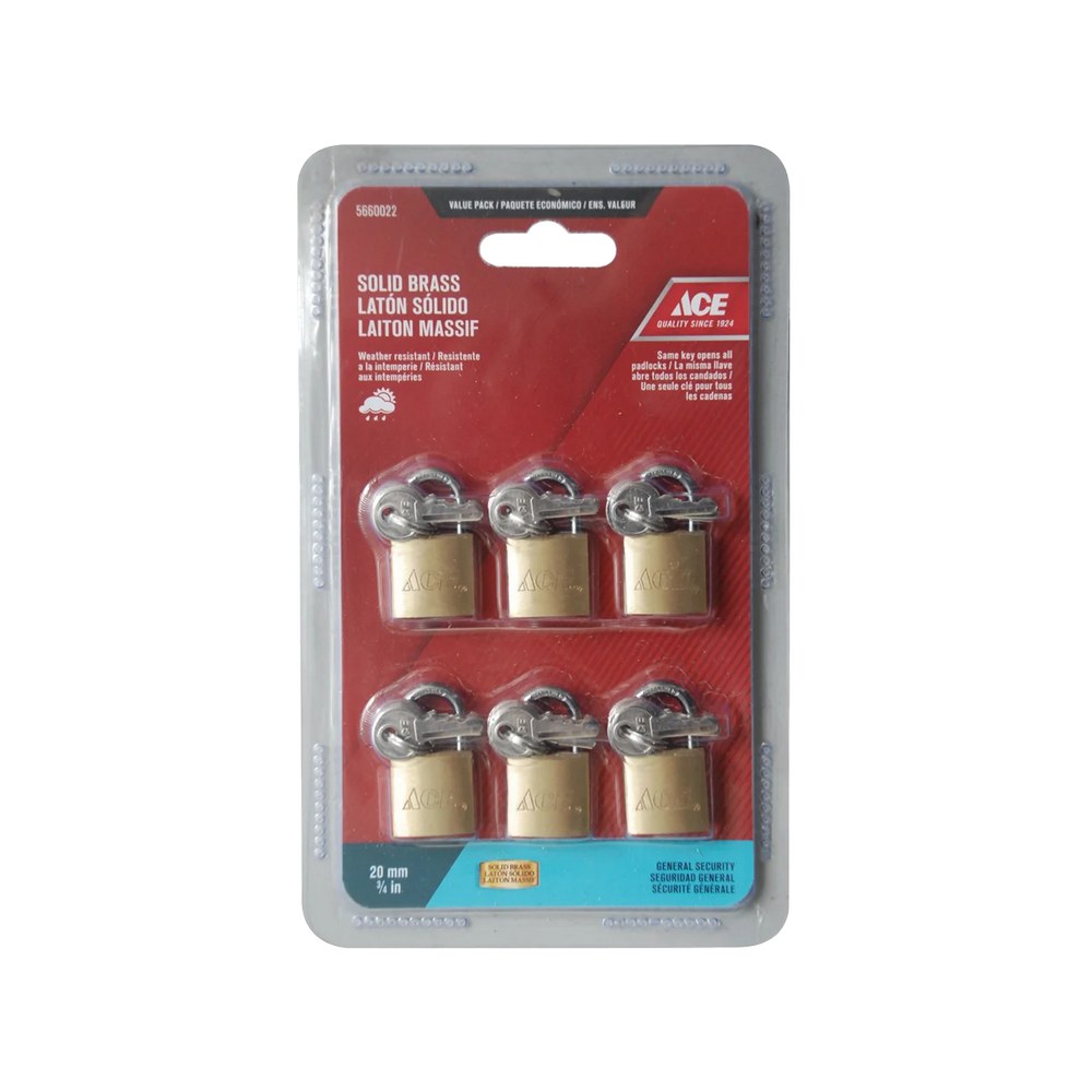 Candado de laton 20mm set 6