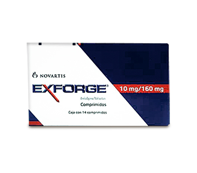 Exforge Novartis 10/160 Mg 14 Tabletas