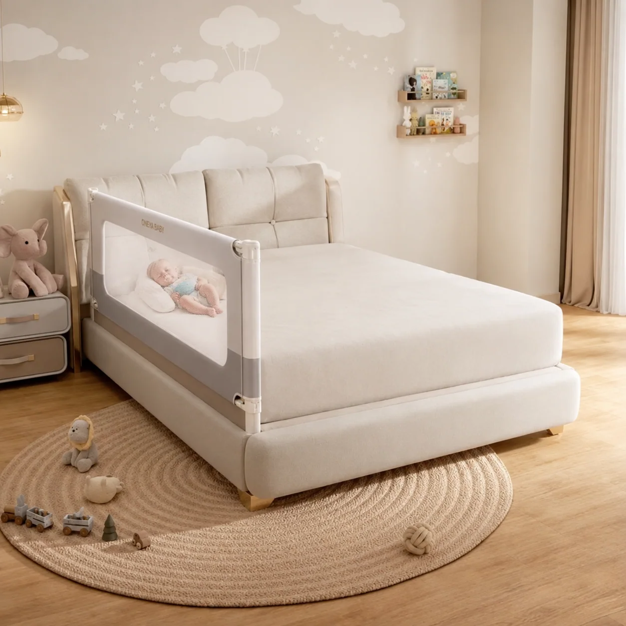 Baranda para cama, 2 mtrs y altura ajustable