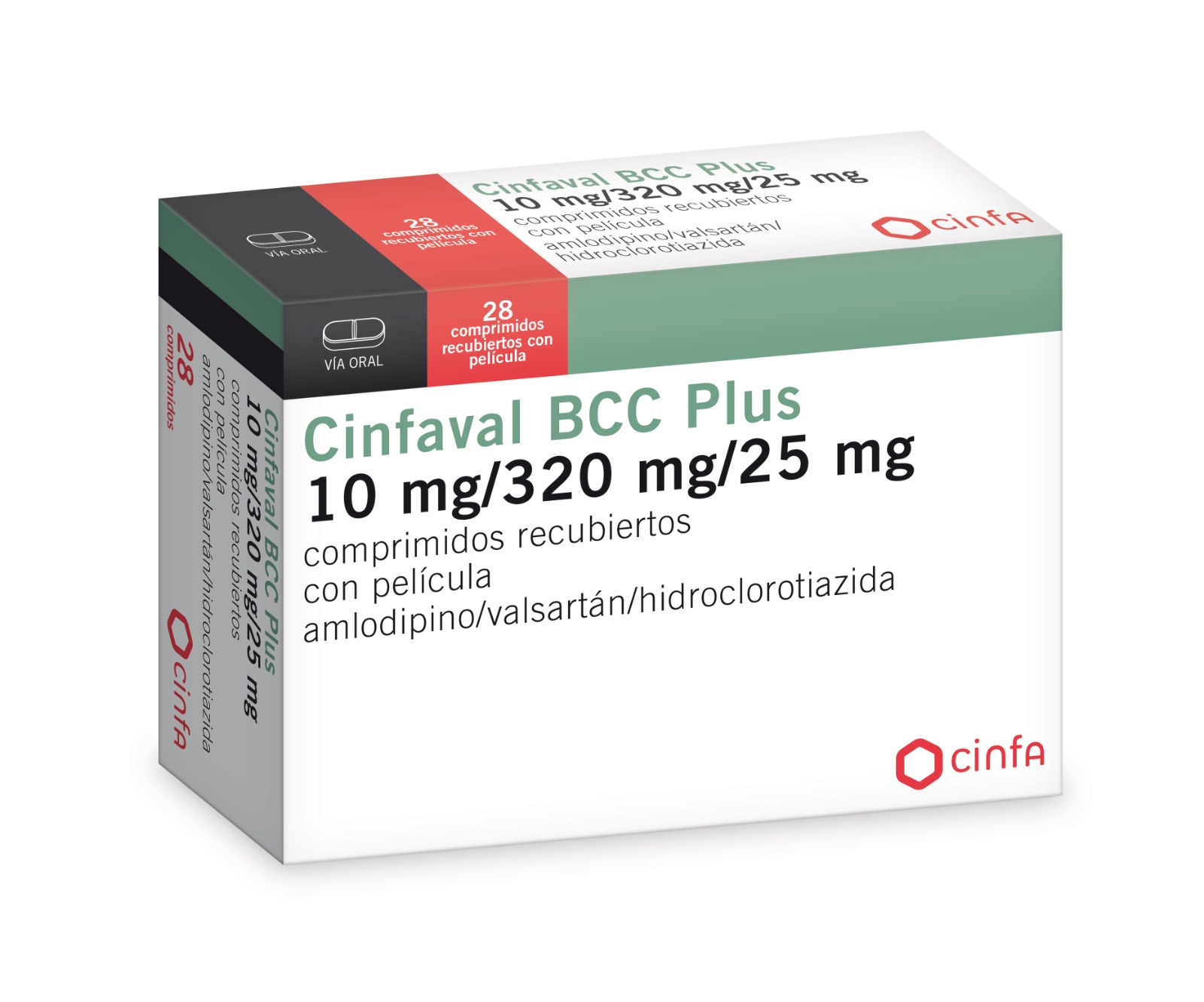 CINFAVAL BCC PLUS TAB 10 MG / 320 MG / 25 MG X 28 UNIDADES