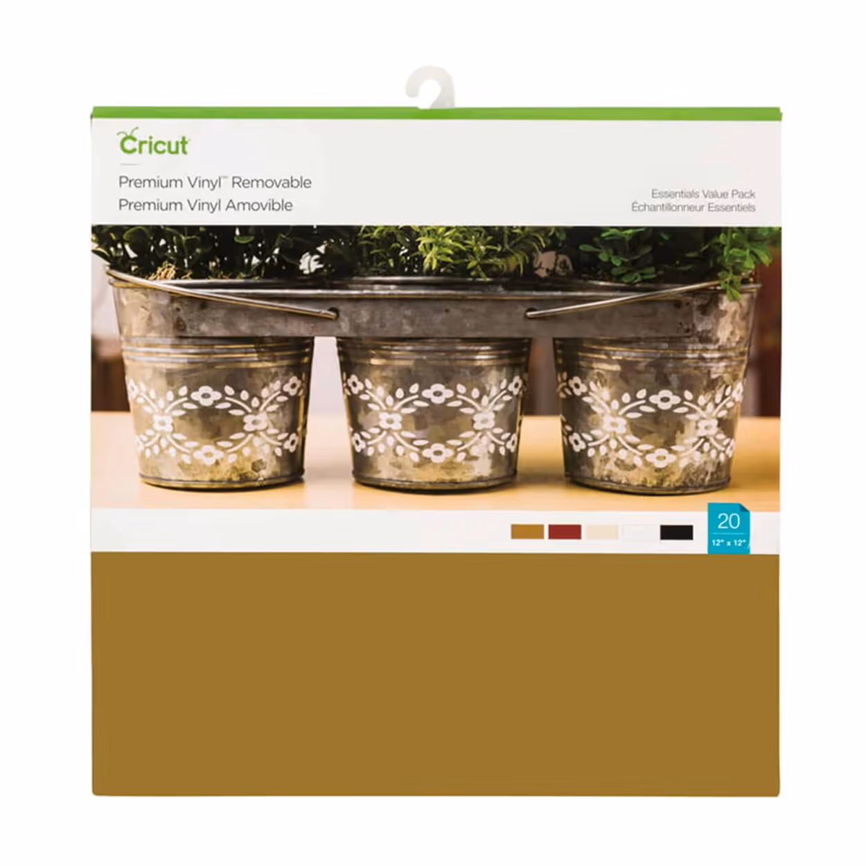 CRICUT VINIL HOJA PREMIUM VALUE – ESENCIALES – 20 HOJAS – REMOVIBLE