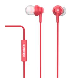 Audífonos Alámbricos Radioshack, Thin Stereo, Color Rojo Con Ta