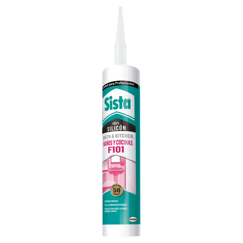 Sista - Silicón F101 baños y cocinas 300 ml transparente