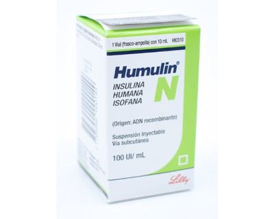 Insulina Humana Humulin N FRASCO 1 vial de 10 mL (Blanca)