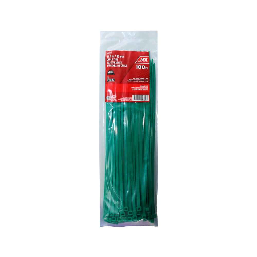 Amarra plastica 30cm verde pack 100