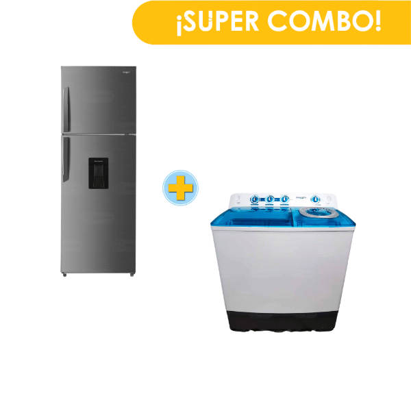 Combo MAGGIO Refrigeradora CMP14DS + Lavadora MTTNO215WB