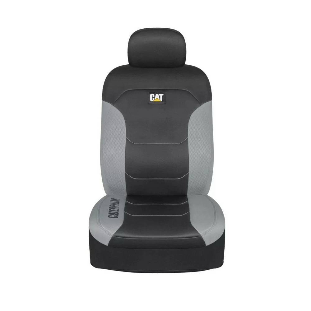 Forro para asiento gris negro 2 piezas