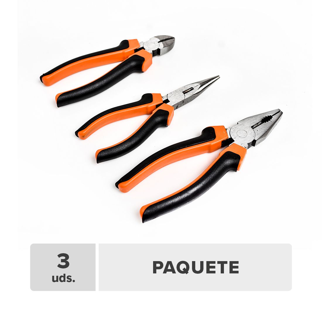 Alicates puntas varias 3pcs