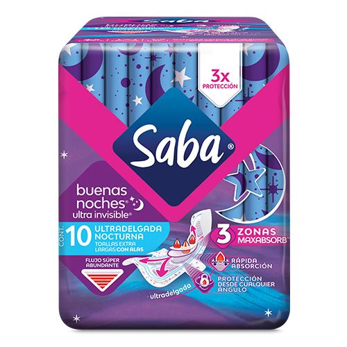 SABA ULTRA BUENAS NOCHES TOALLAS FEMENINAS
