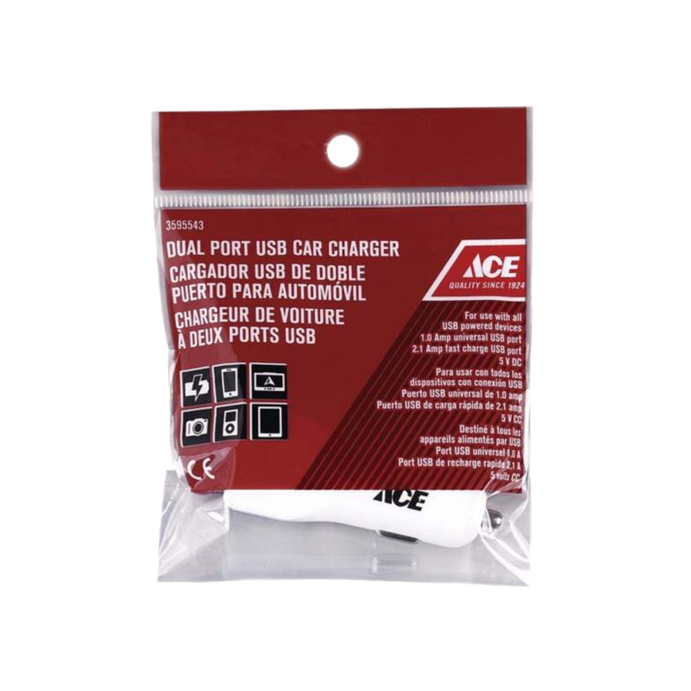 Cargador usb blanco 3.1 amperios