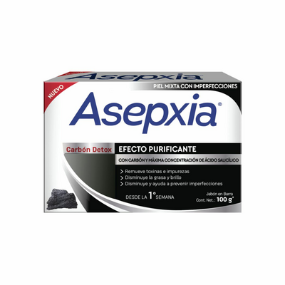 Asepxia jabon barra CARBON DETOX piel mixta 100 g