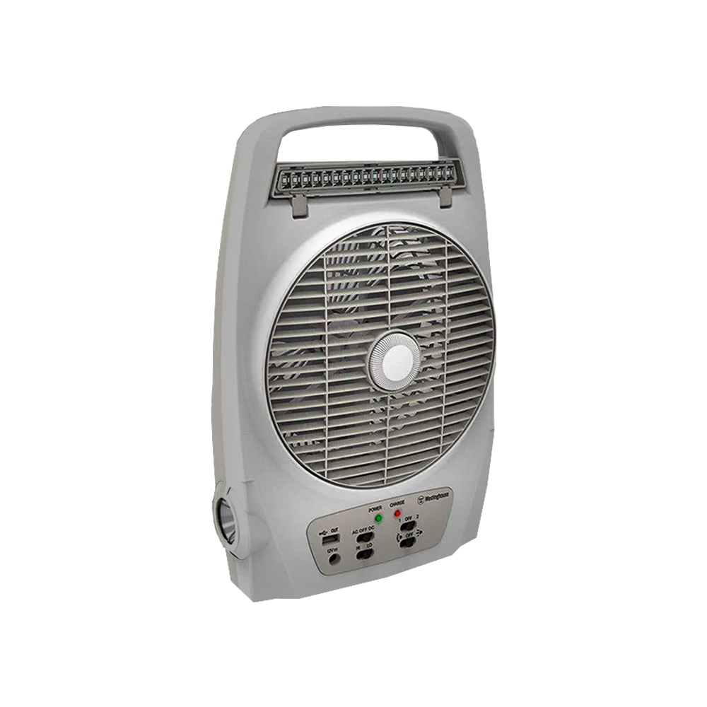Ventilador 8" de mesa 24w recargable blanco westinghouse 72760
